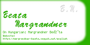 beata margrandner business card